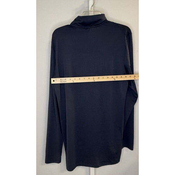 Spyder Athletic Mens L Gray Quarter Zip Pullover Long Sleeve Zip Stretch Shirt - Picture 3 of 5